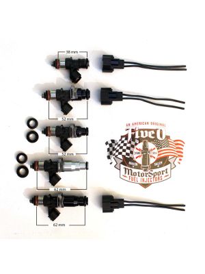 2,525 cc/min, Bosch EV-14 Universal Fit Fuel Injectors.  Choose your configuration and connector type.