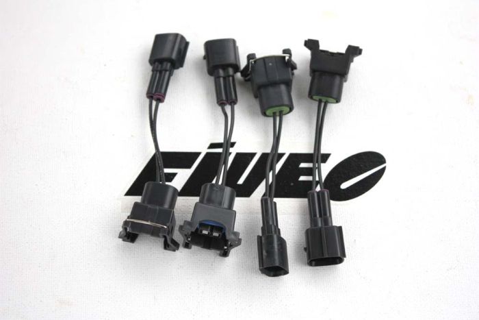 EV1 Female to Toyota Male Fuel Injector Wired Electrical Connector Adapter